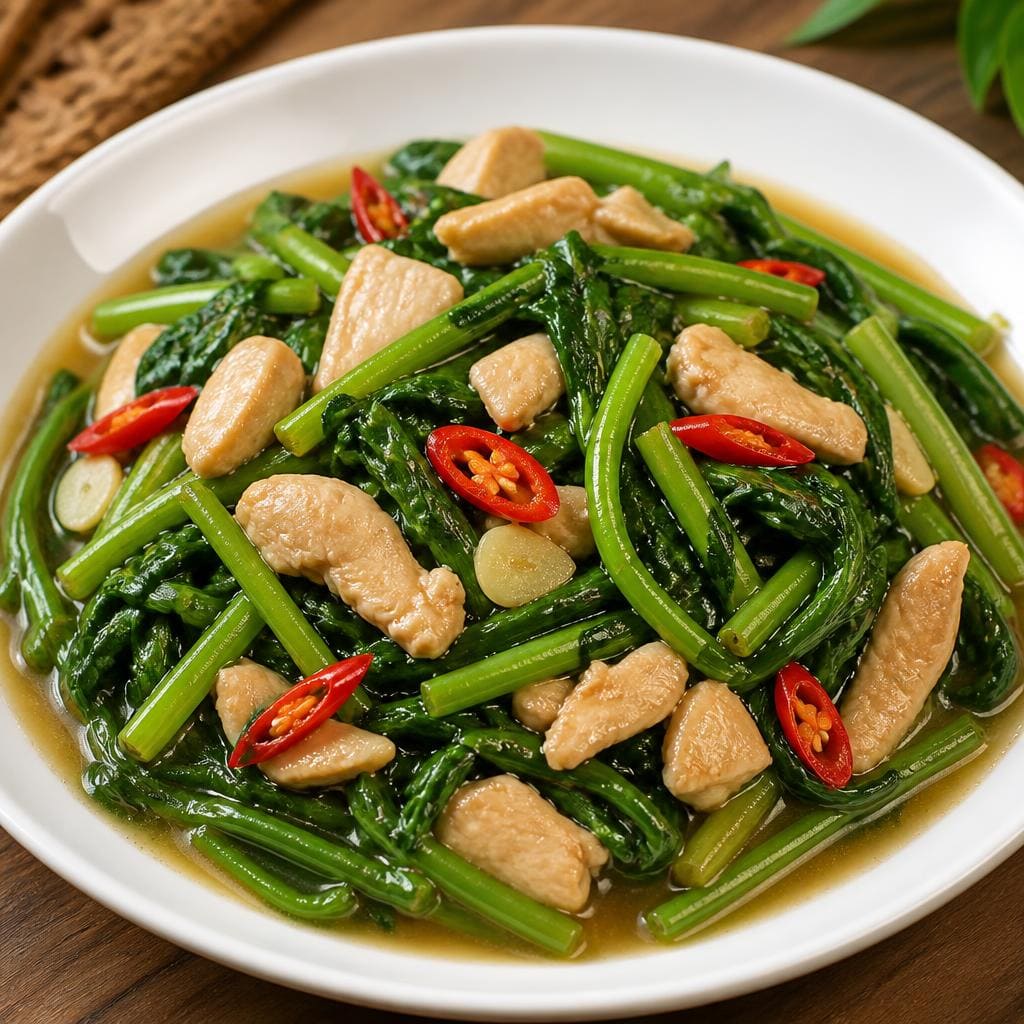 Bakmi Golek Kangkung Cah Ayam